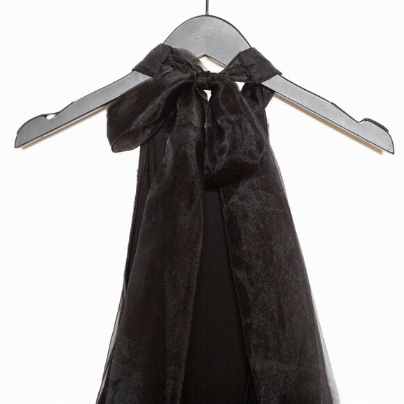 Lovers + Friends Heartbreaker Black Organza Halter Neck Mini Dress - XS - Picture 11 of 13